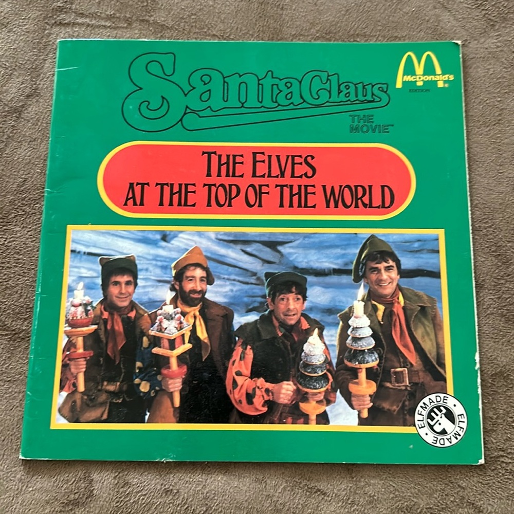 McDonald's 1985 Santa Claus The Movie The Elves at The Top of The World Book
